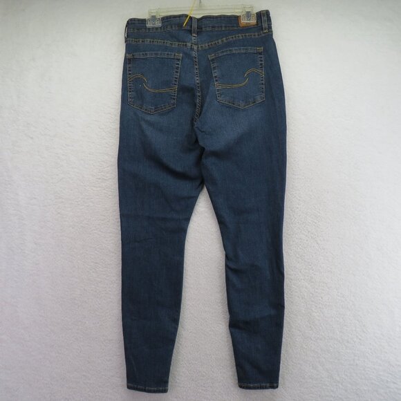 Levis Blue Jeans Womens Size 14 Signature Mid Rise Skinny Dark Wash Denim - Picture 3 of 12
